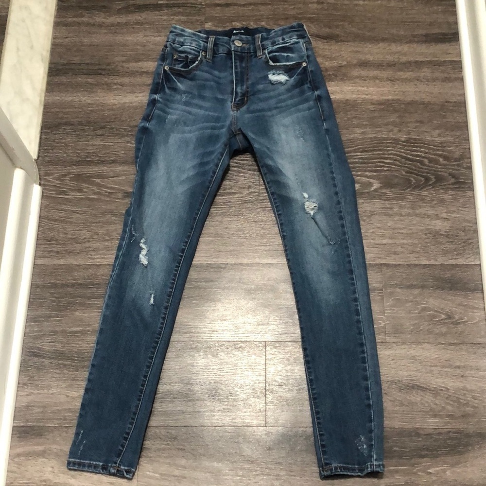 AERO High Rise Curvy Distressed Skinny Jeans - Size 2